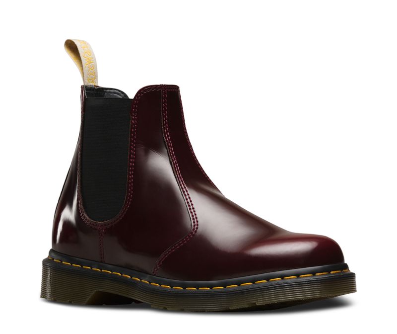 red vegan doc martens